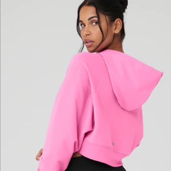 Cropped double take hoodie alo paradise pink size small - Picture 2 of 7